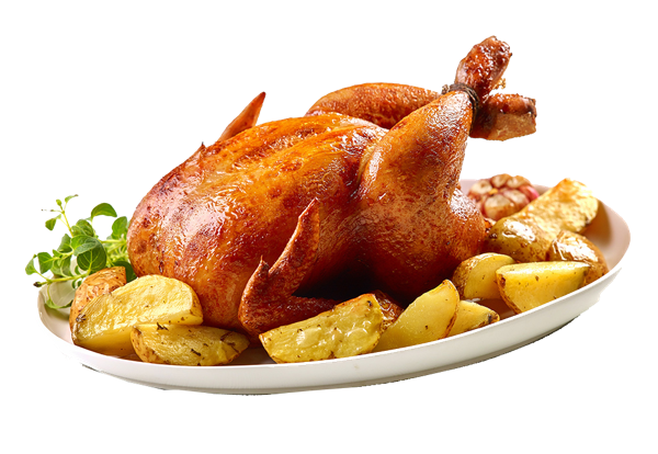 delicioso pollo cocinado al carbon